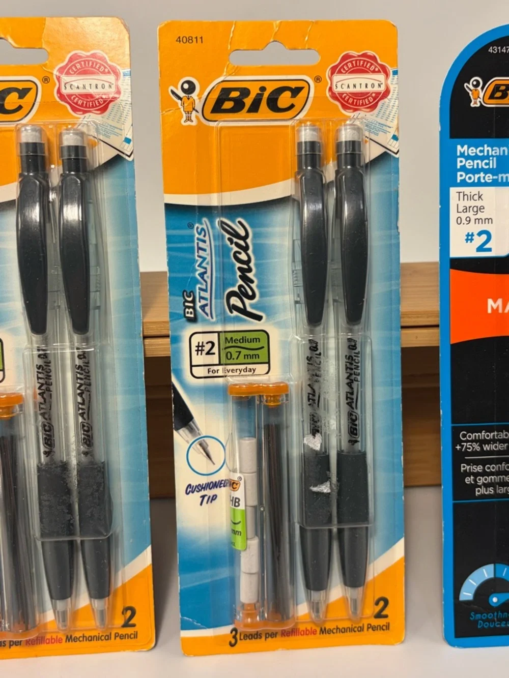 BIC Velocity/Atlantis Black Mechanical Pencil Value Pack-0.7mm/0.9mm, Black~Read